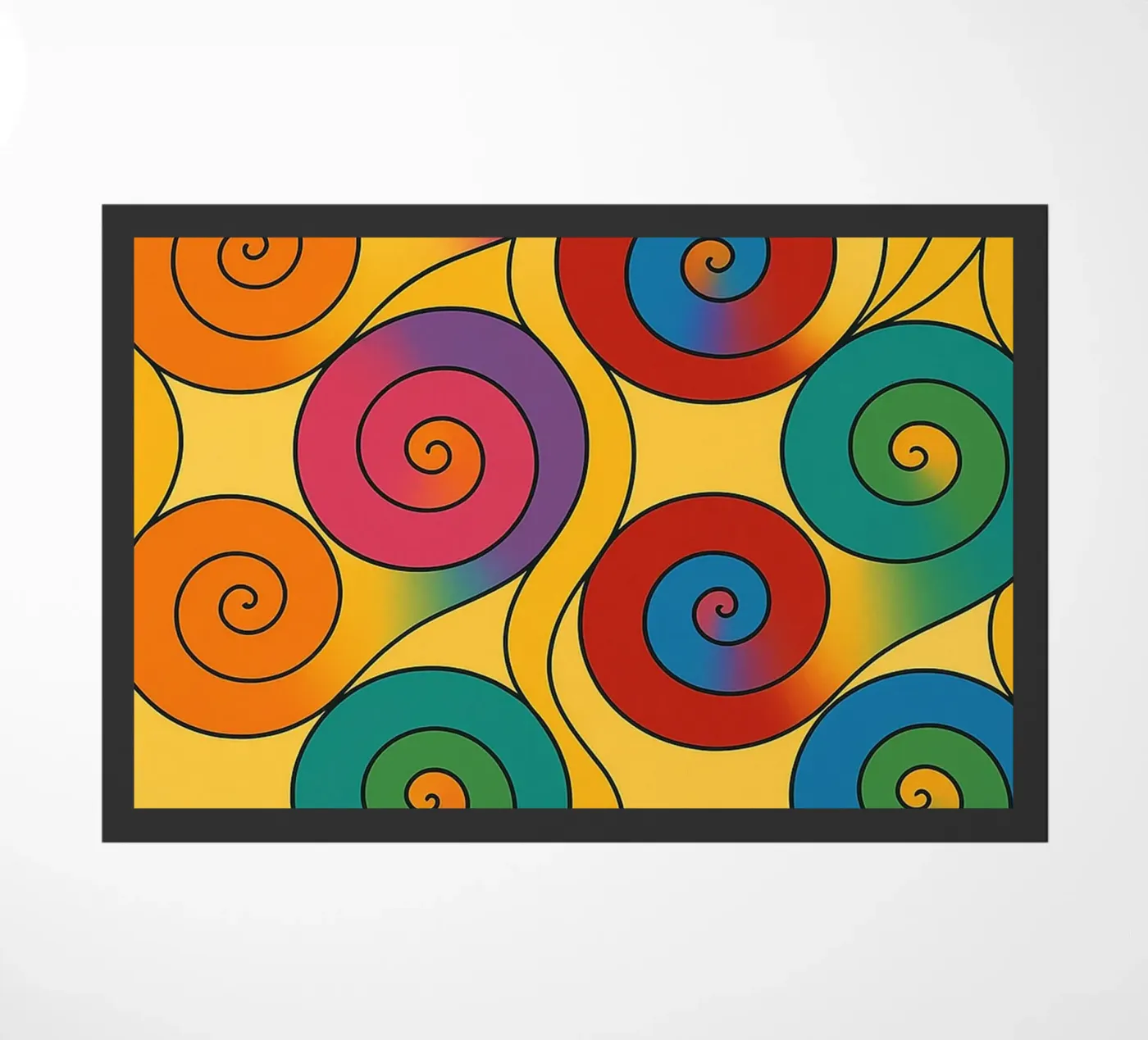 abstract snail line vector doormat by oneway