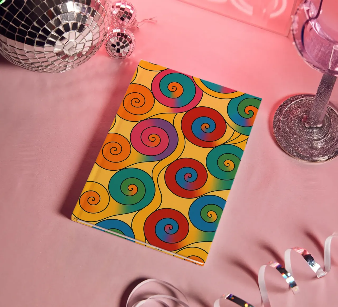 abstract snail line vector notebook by oneway