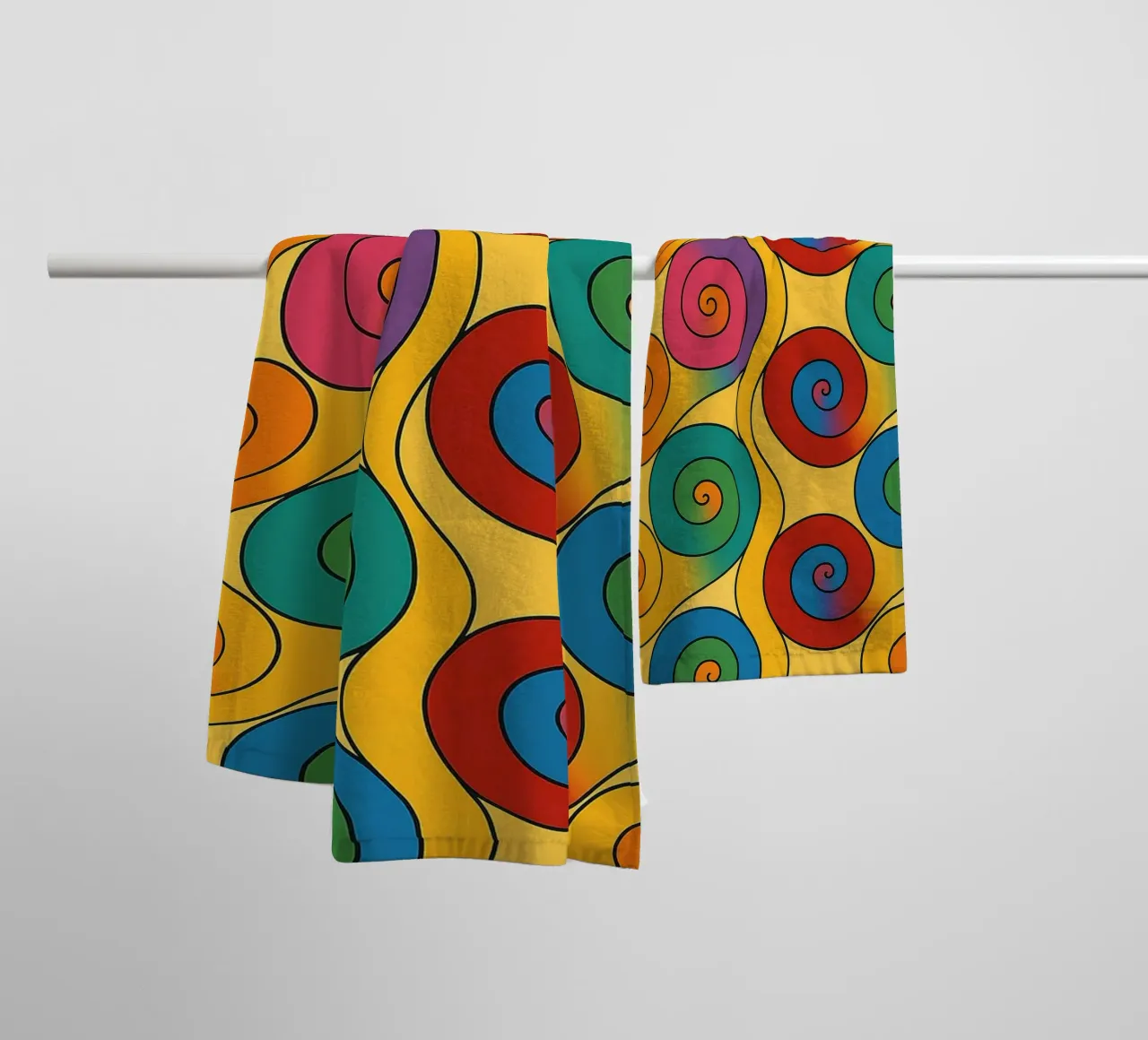abstract snail line vector towel by oneway