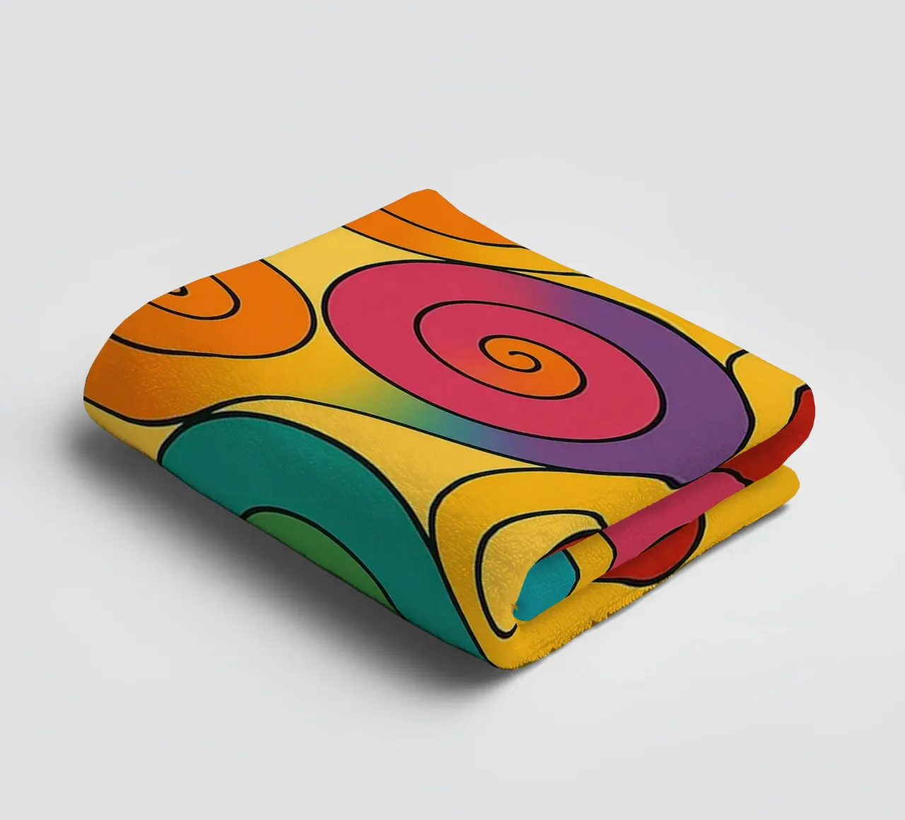abstract snail line vector towel by oneway