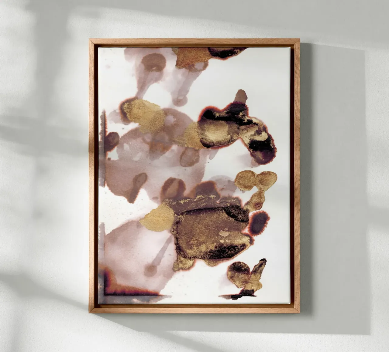 Traces Rose-Gold canvas met Baklijst van DesignDoula Grafik