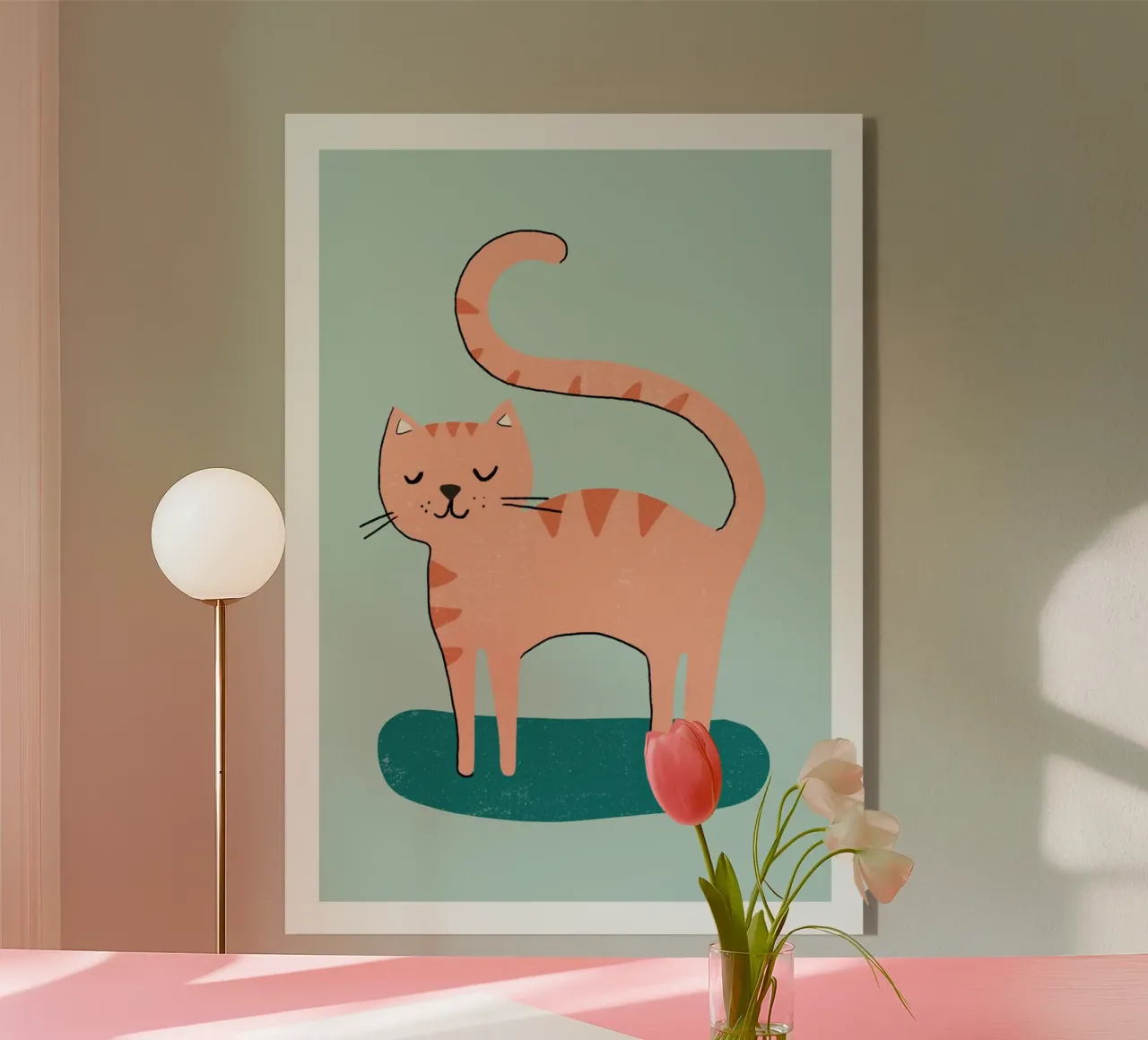 Rosa Katze Acryl-Glas von muench benjamin