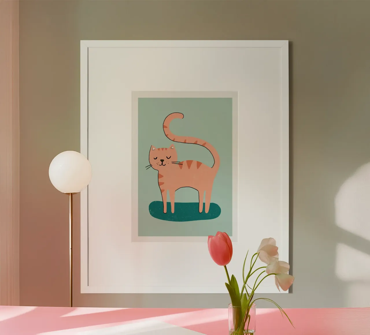 Pink Cat hahnemühle by muench benjamin