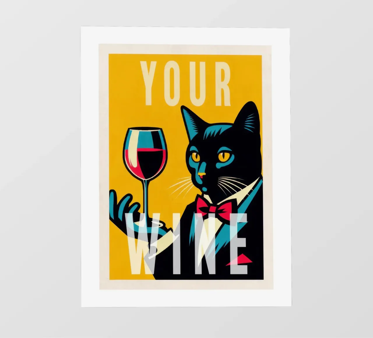 CAt nero e vino rosso telo in pvc da muench benjamin