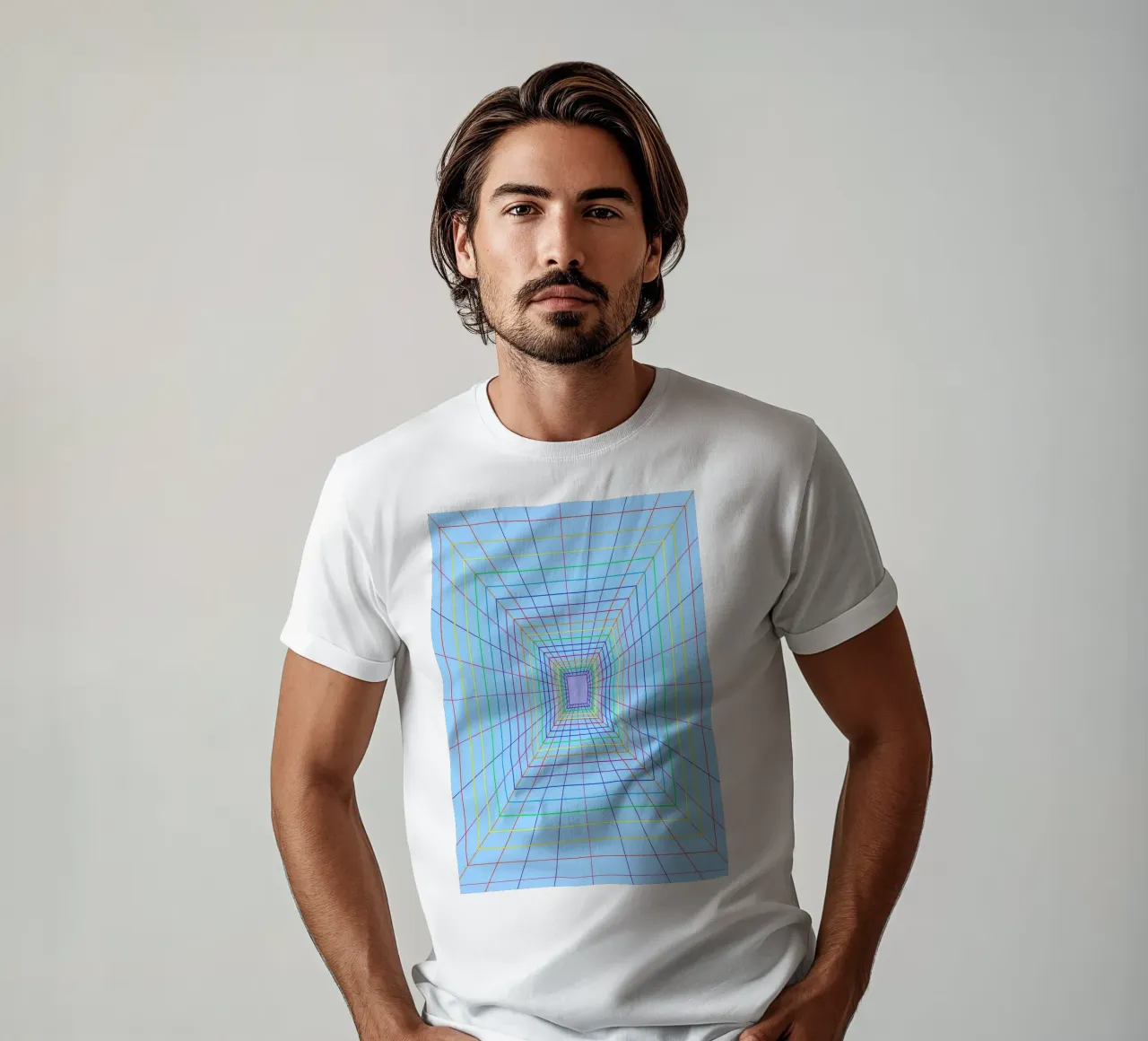 abstraktes spektrum linienvektor T-Shirt von oneway