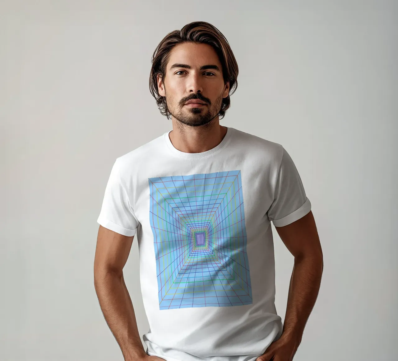 abstract spectrum line vector t-shirt by oneway