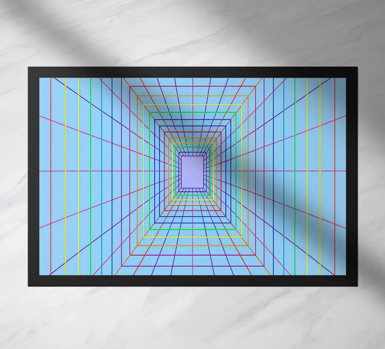 abstract spectrum line vector doormat by oneway