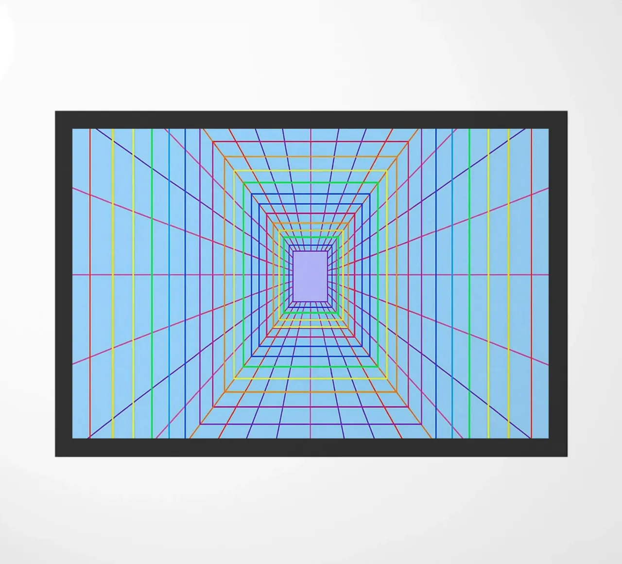 abstract spectrum line vector doormat by oneway