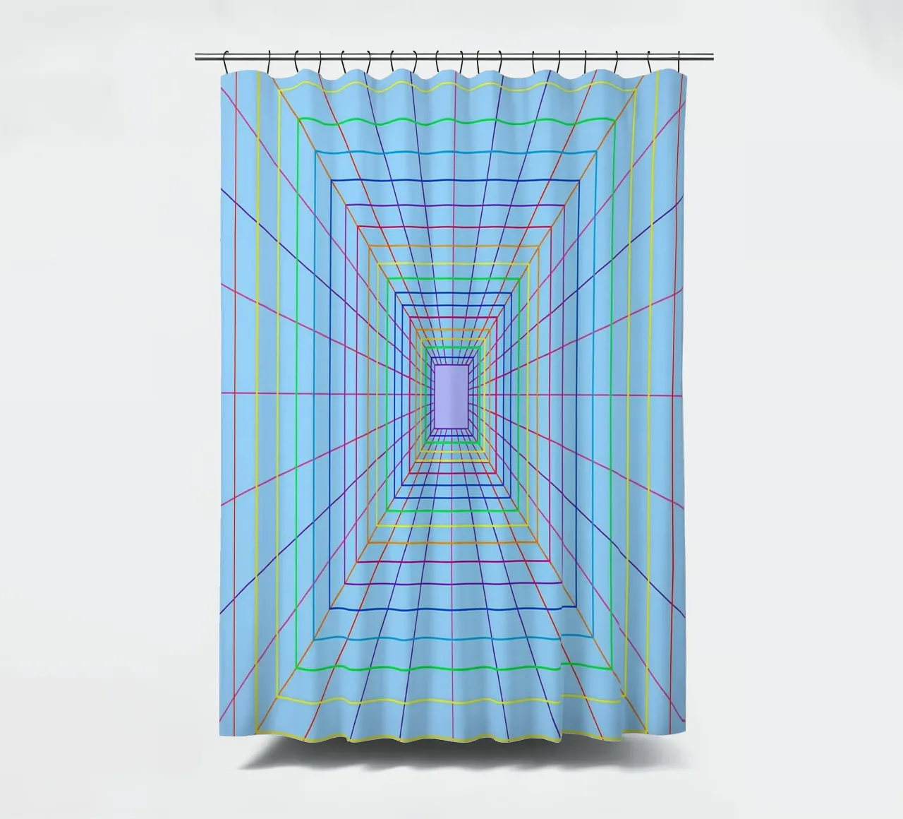 abstract spectrum line vector shower curtain by oneway