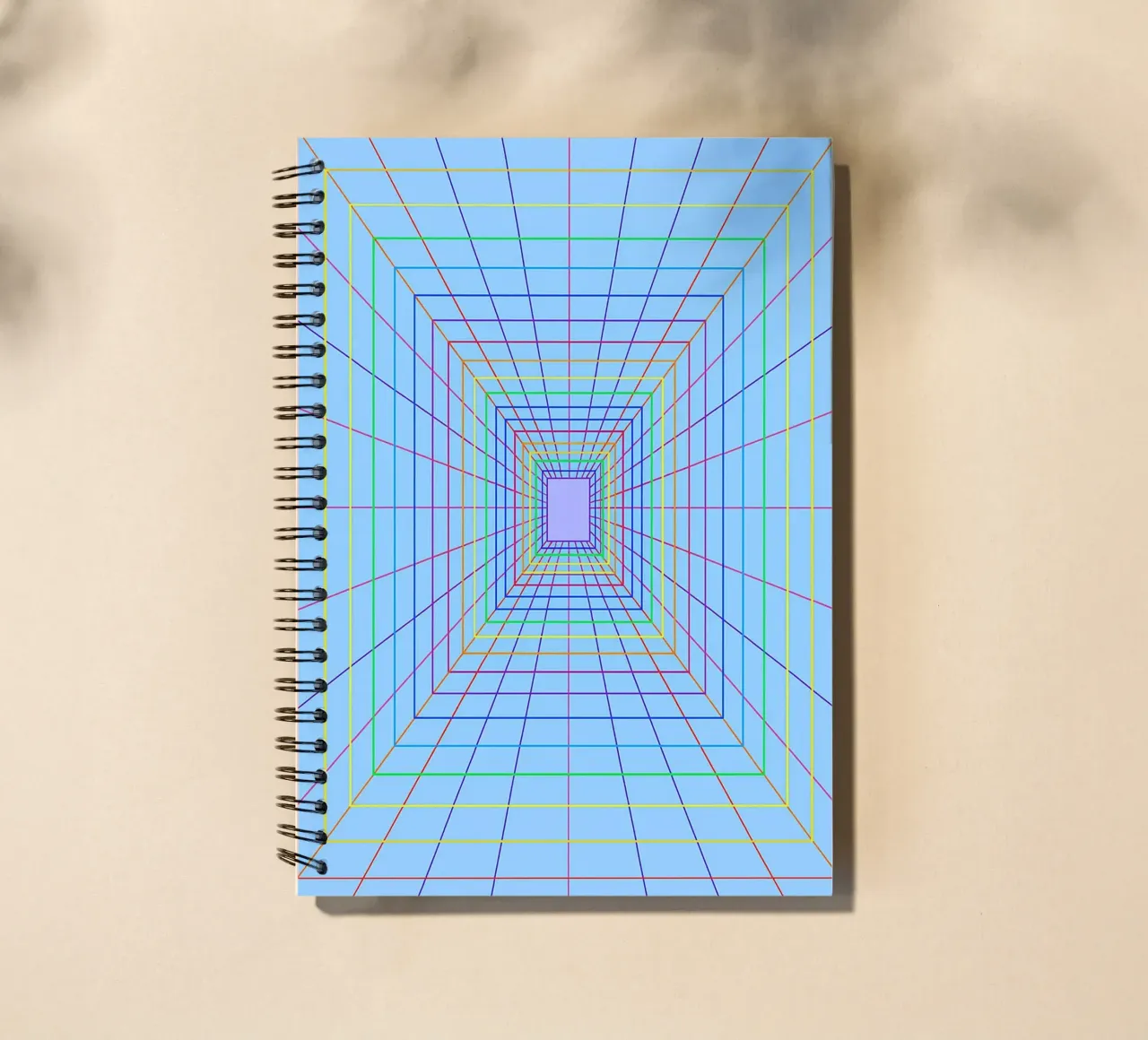 abstract spectrum line vector spiral notebook by oneway