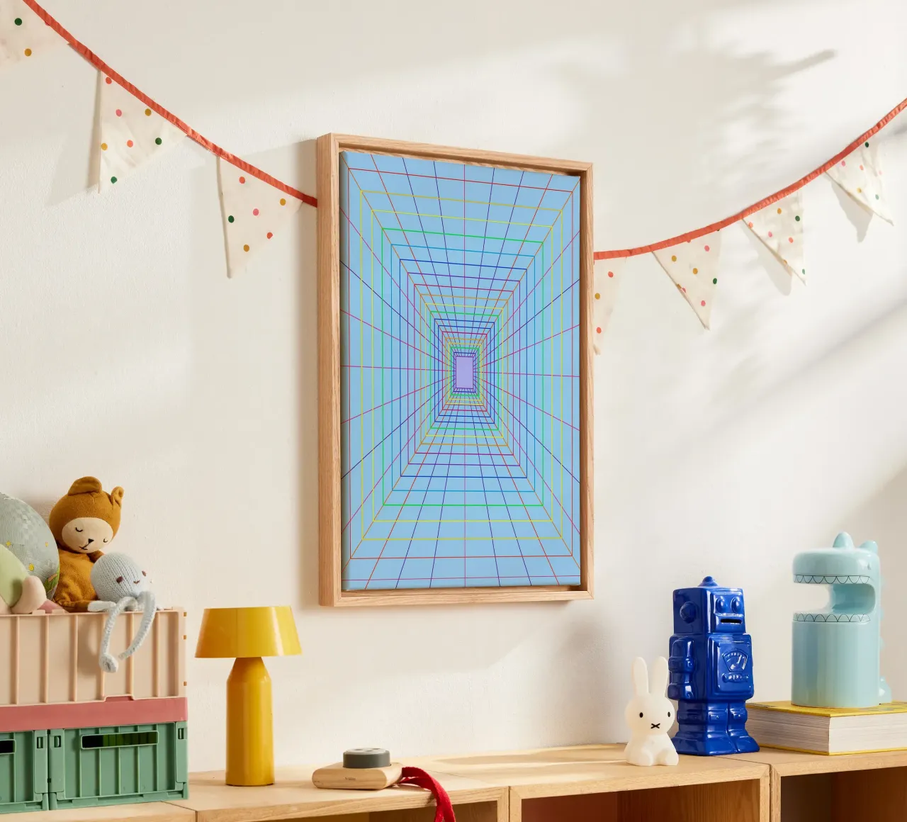 abstract spectrum line vector canvas by oneway