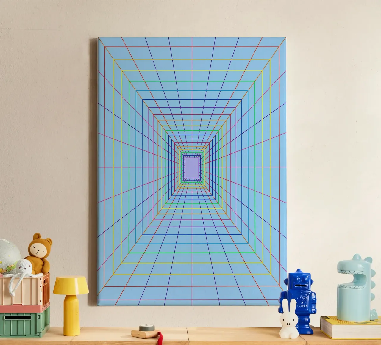 abstract spectrum line vector canvas by oneway