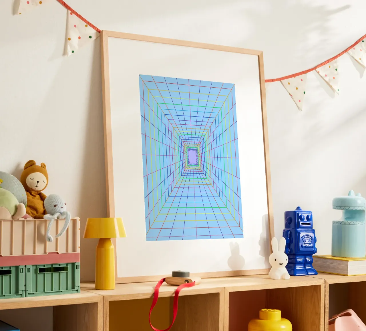 abstract spectrum line vector hahnemühle by oneway