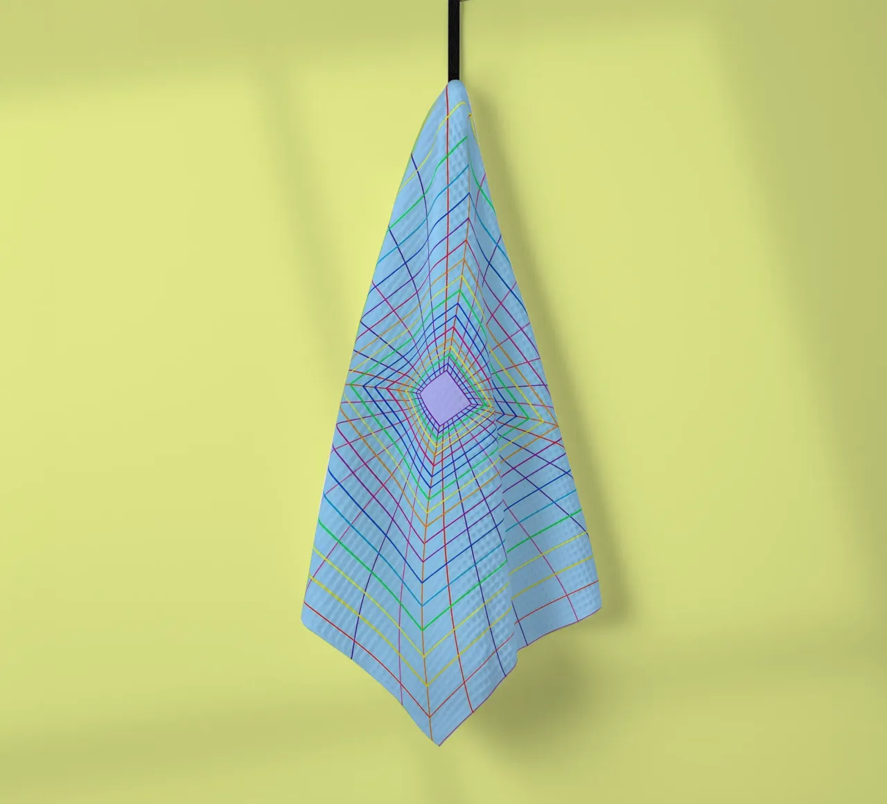 abstract spectrum line vector tea towel by oneway