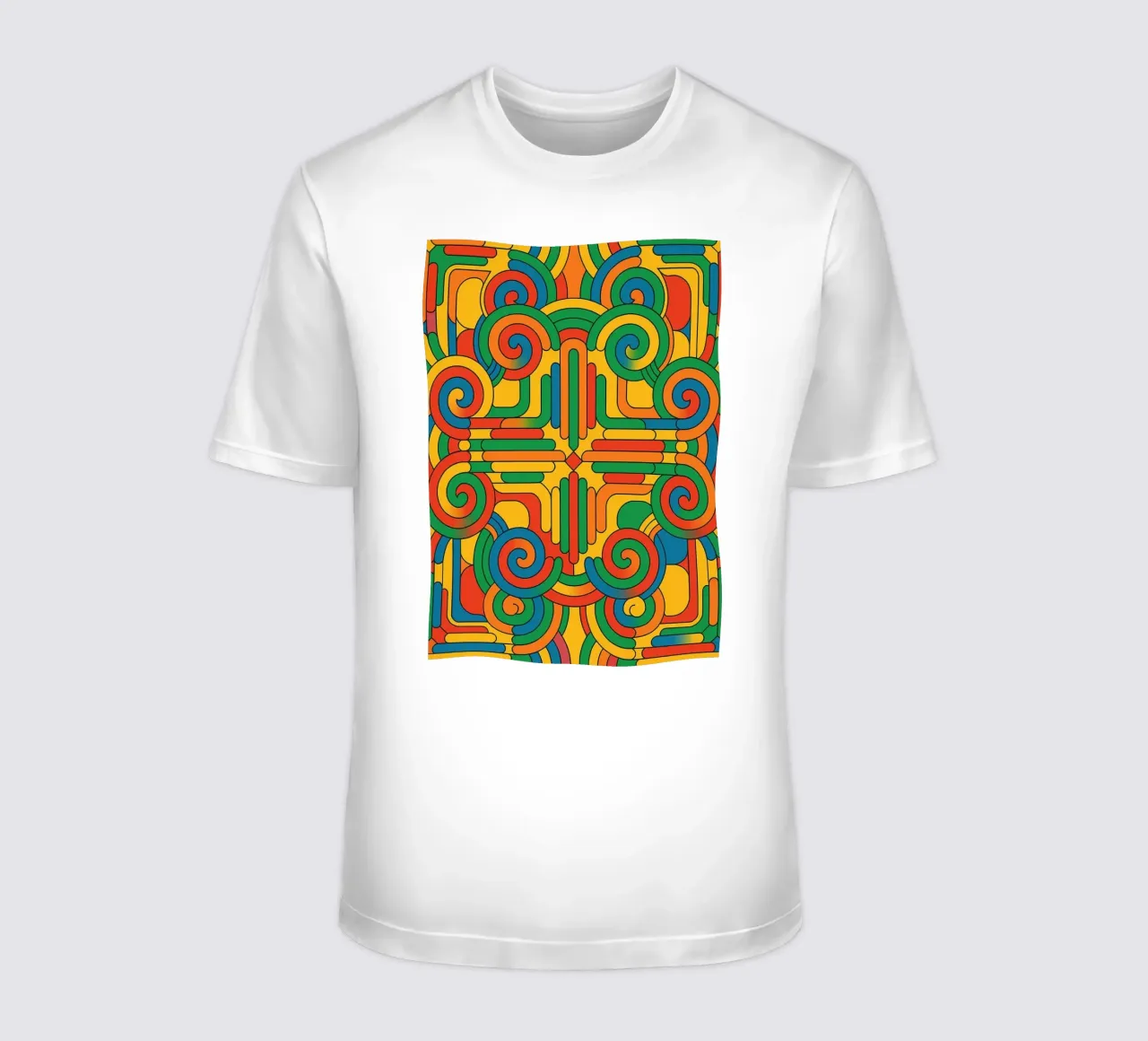 abstract spiral cross line vector t-shirt by oneway