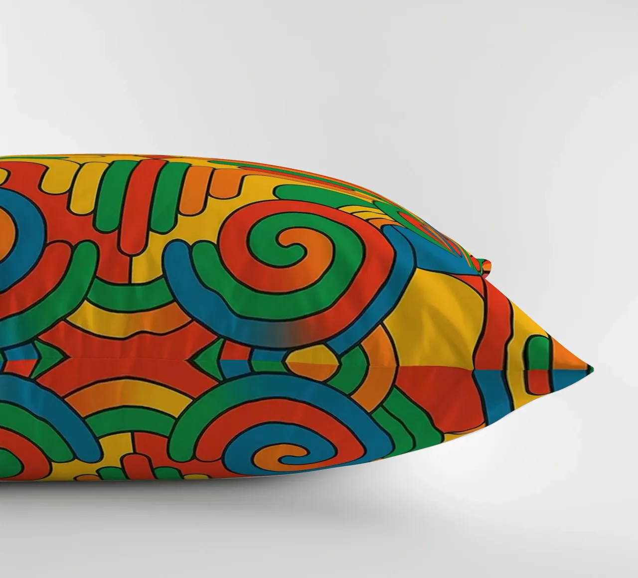 abstract spiral cross line vector decorative cushion by oneway