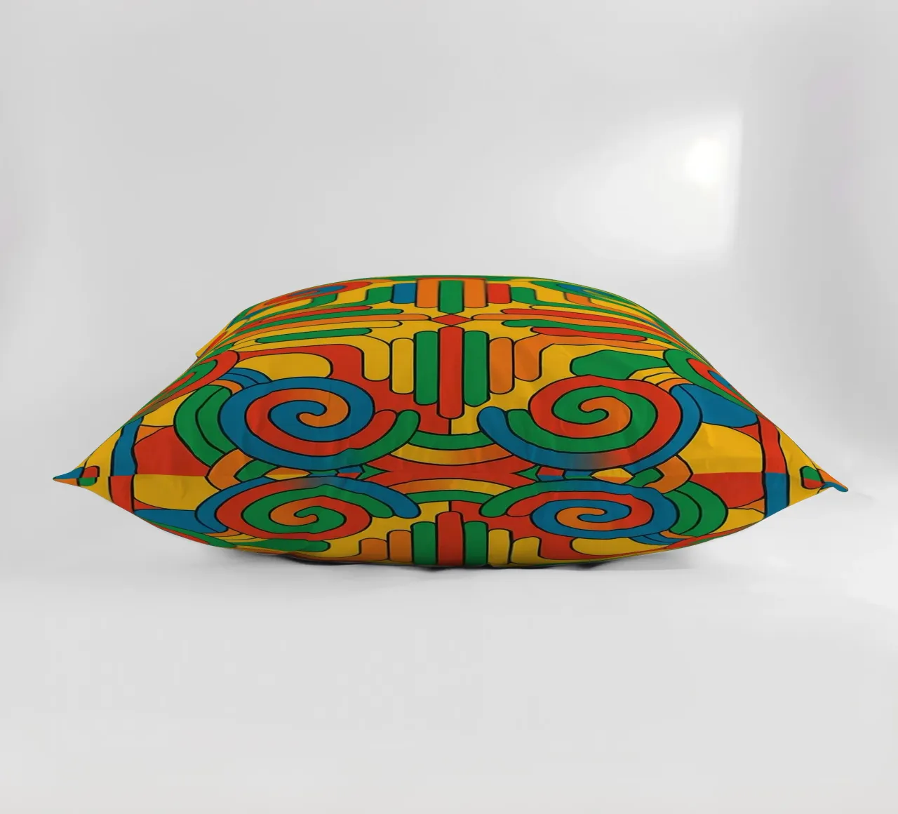 abstract spiral cross line vector decorative cushion by oneway