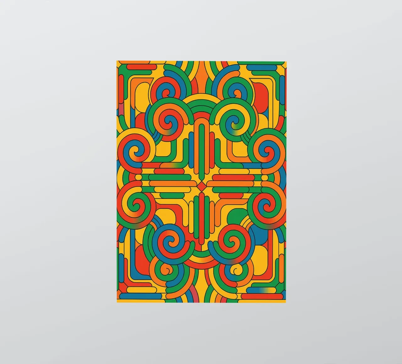 abstract spiral cross line vector sticker by oneway