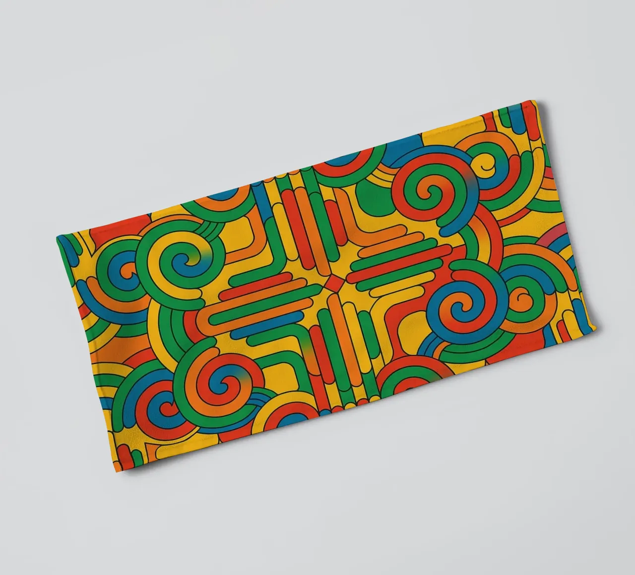 abstract spiral cross line vector towel by oneway