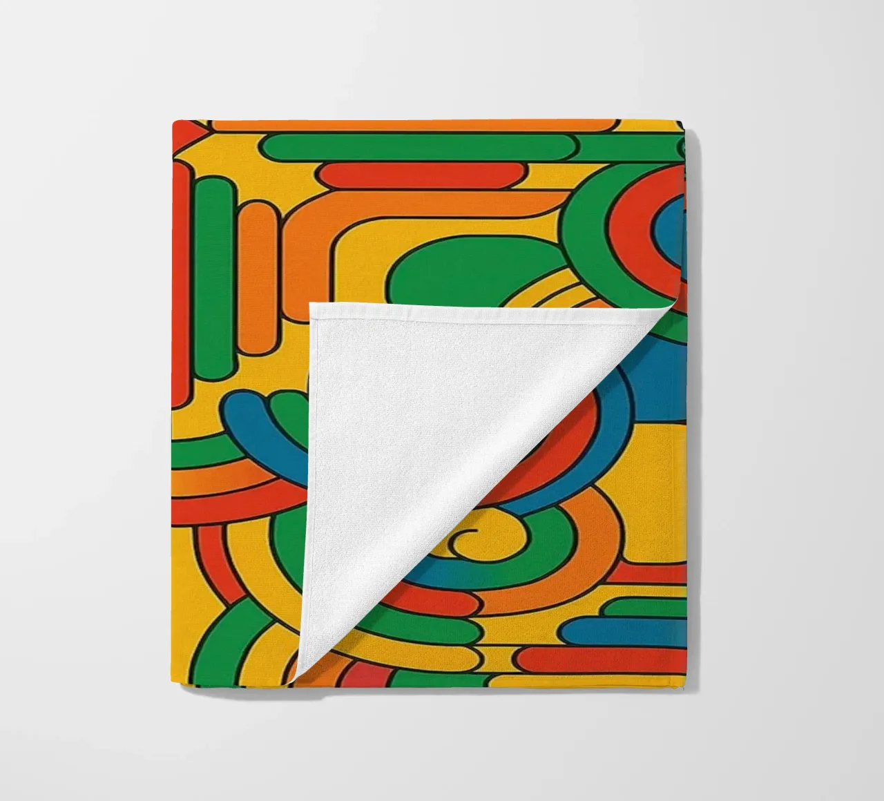 abstract spiral cross line vector beach towel by oneway