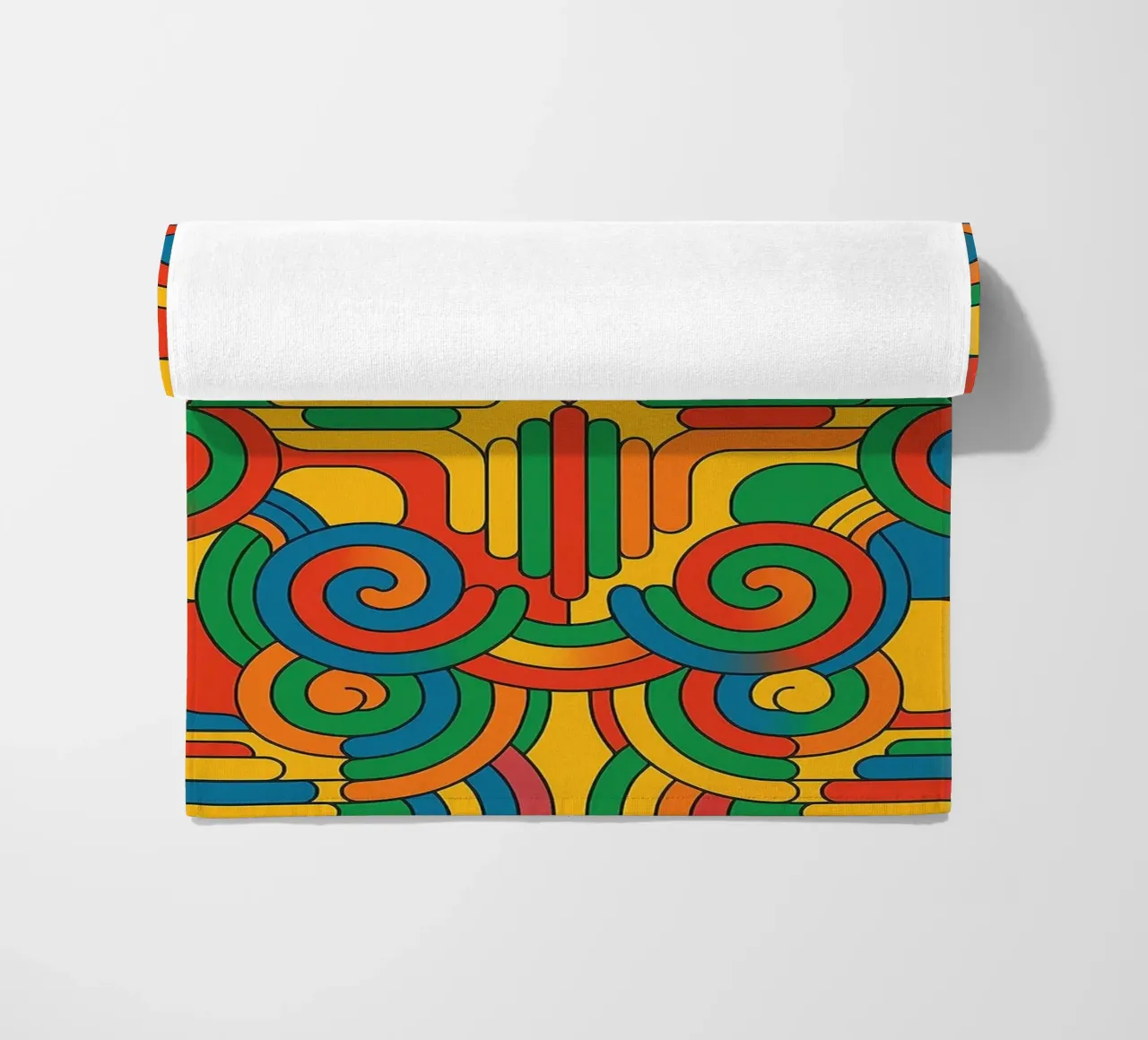 abstract spiral cross line vector beach towel by oneway