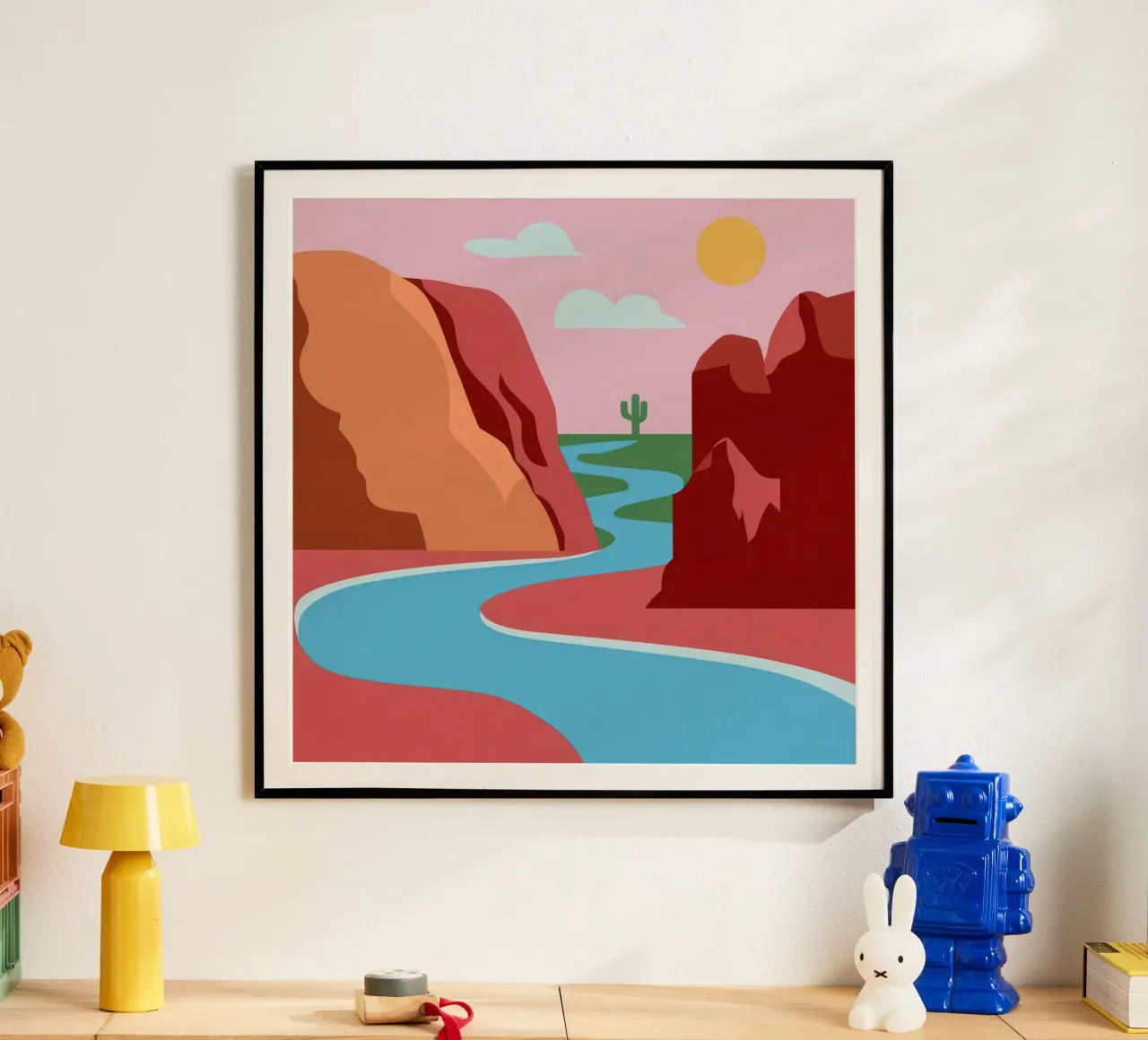 Serenità del fiume Canyon poster da Mossy Pigment