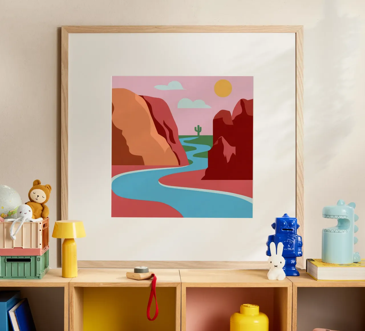 Serenità del fiume Canyon poster da Mossy Pigment
