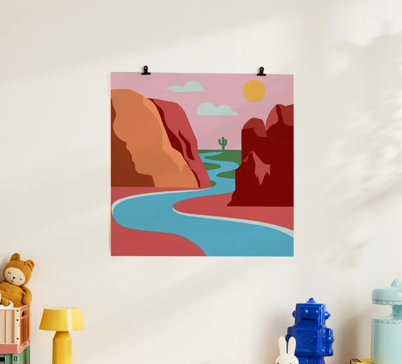 Serenità del fiume Canyon poster da Mossy Pigment