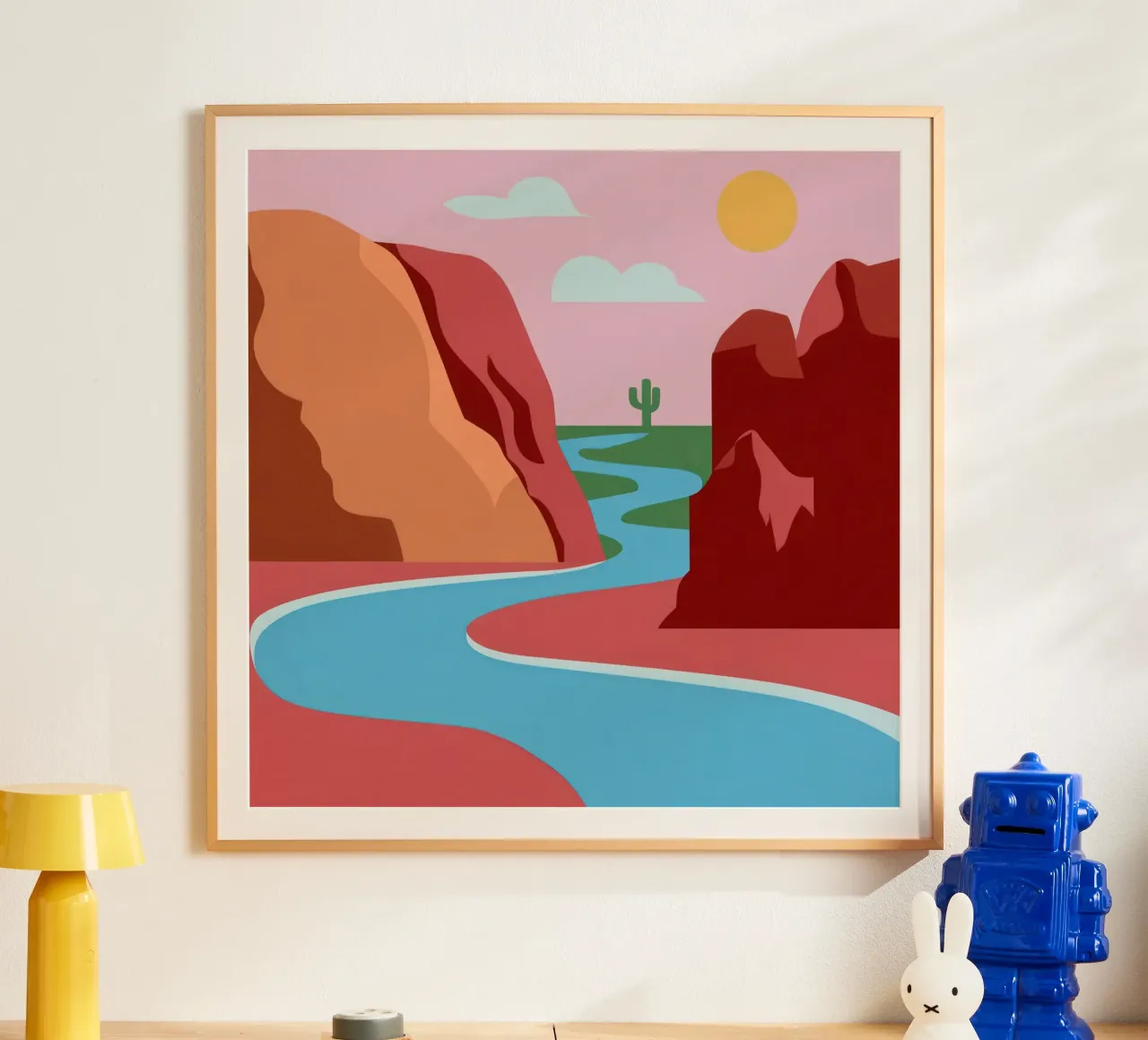 Serenità del fiume Canyon poster da Mossy Pigment