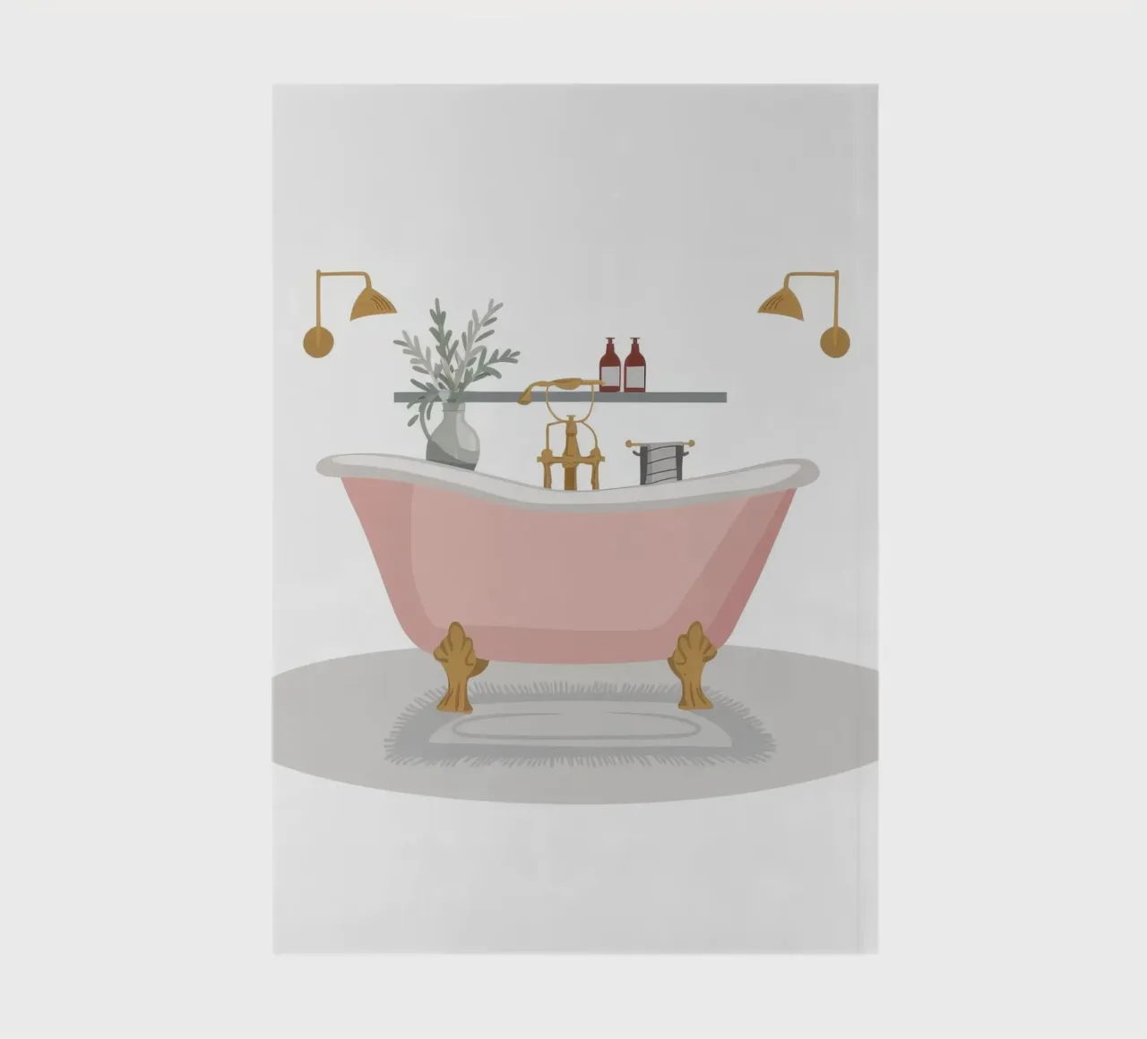 Pink Bath Self Care notebook by Hollow Years