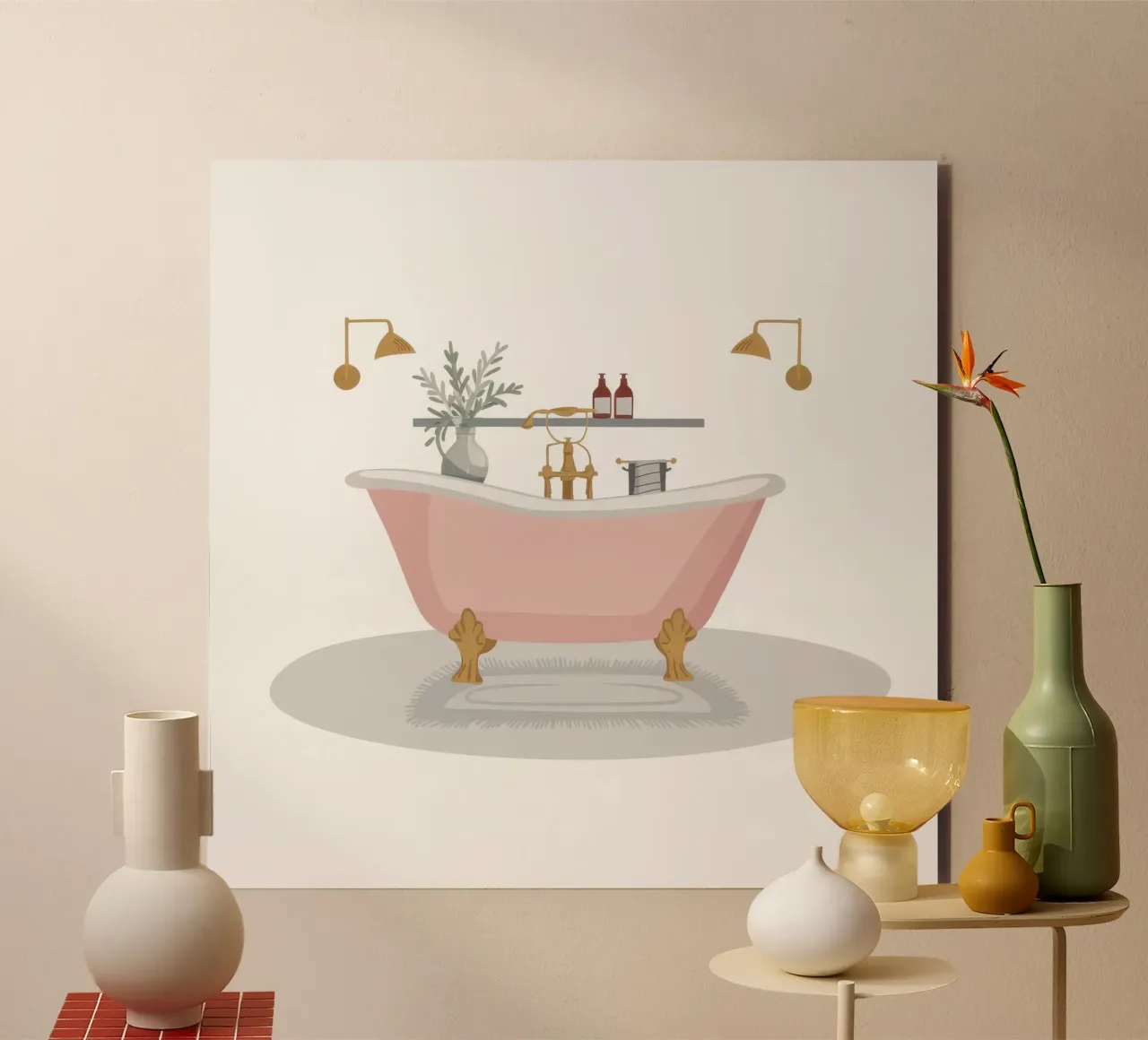 Bagno rosa Cura di sé alluminio dibond da Hollow Years