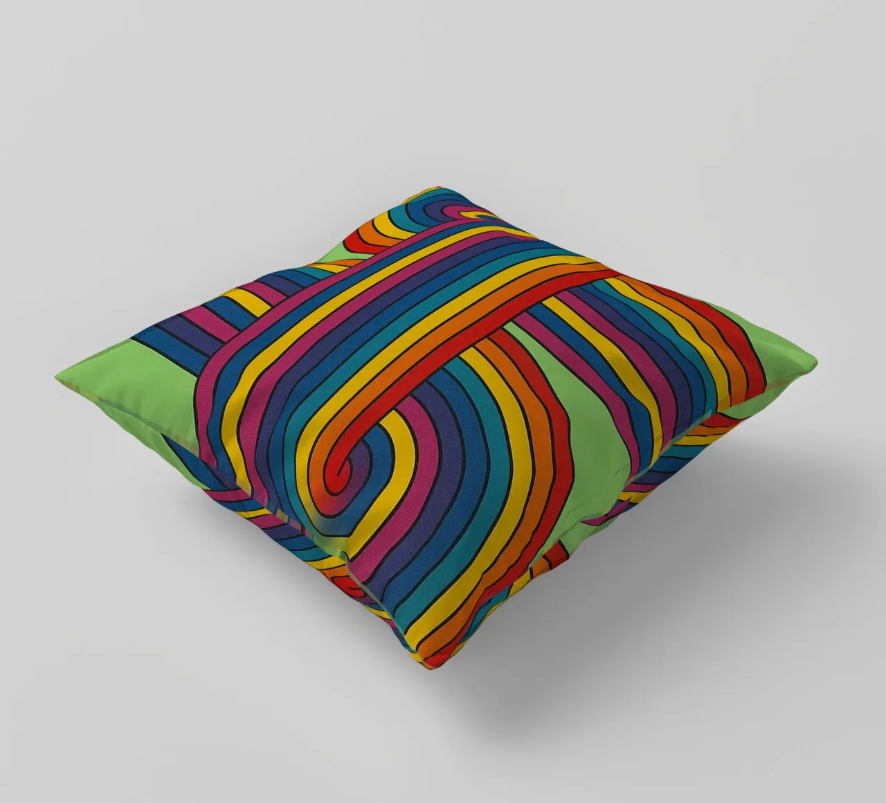 abstract spiral line vector decorative cushion by oneway
