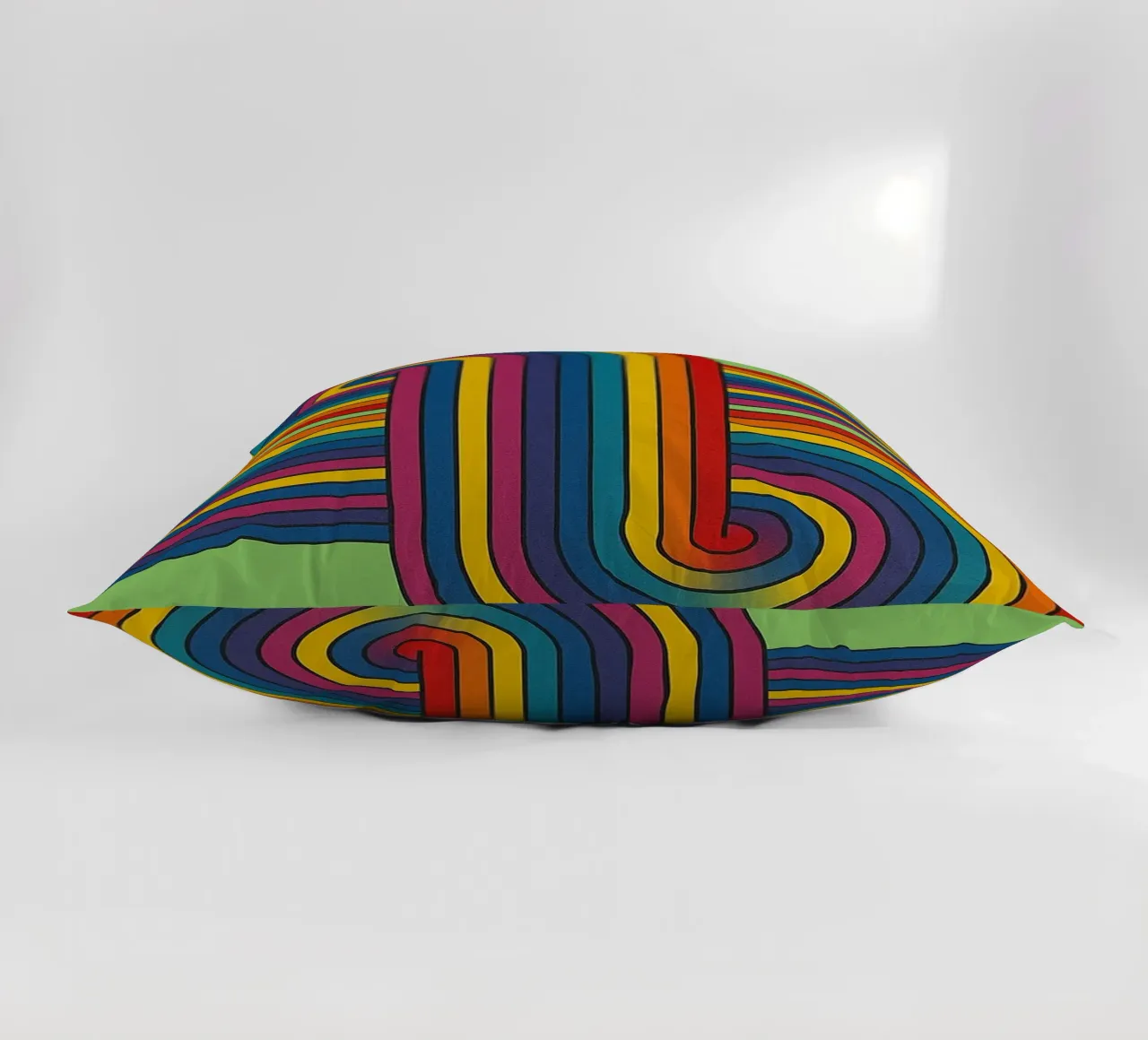 abstract spiral line vector decorative cushion by oneway