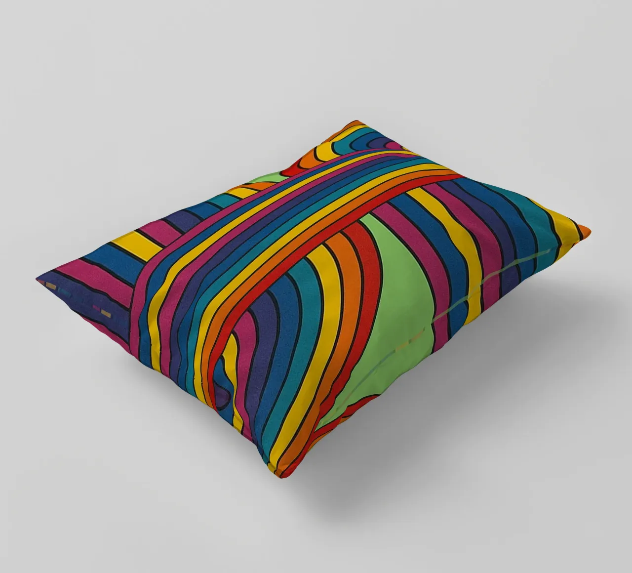 abstract spiral line vector decorative cushion by oneway