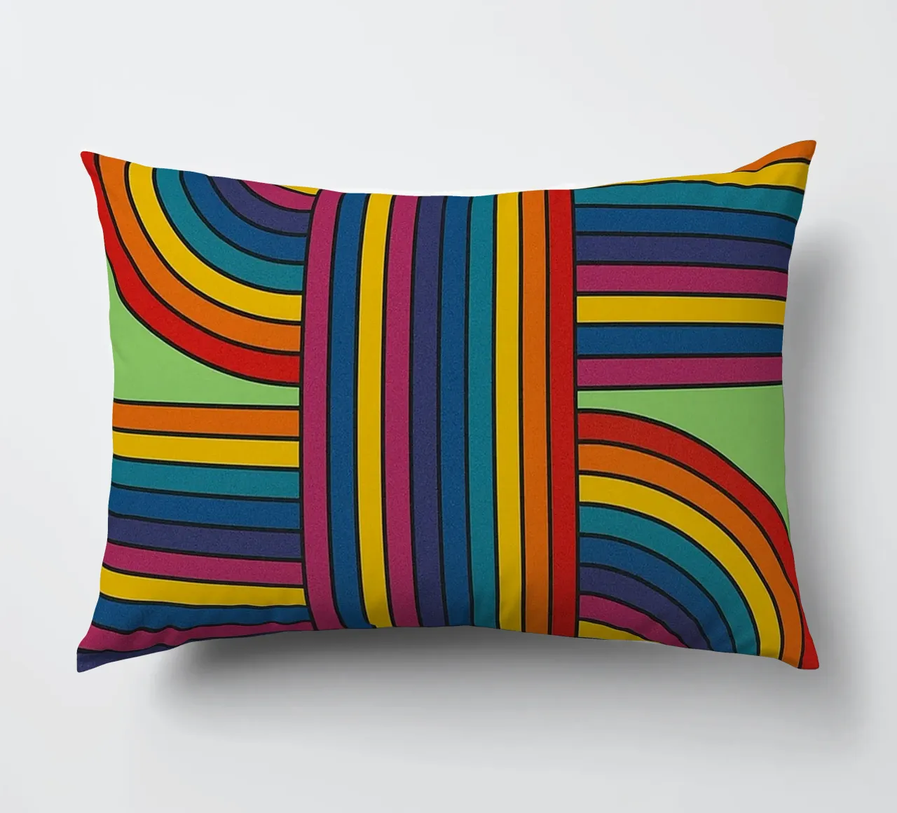 abstract spiral line vector decorative cushion by oneway