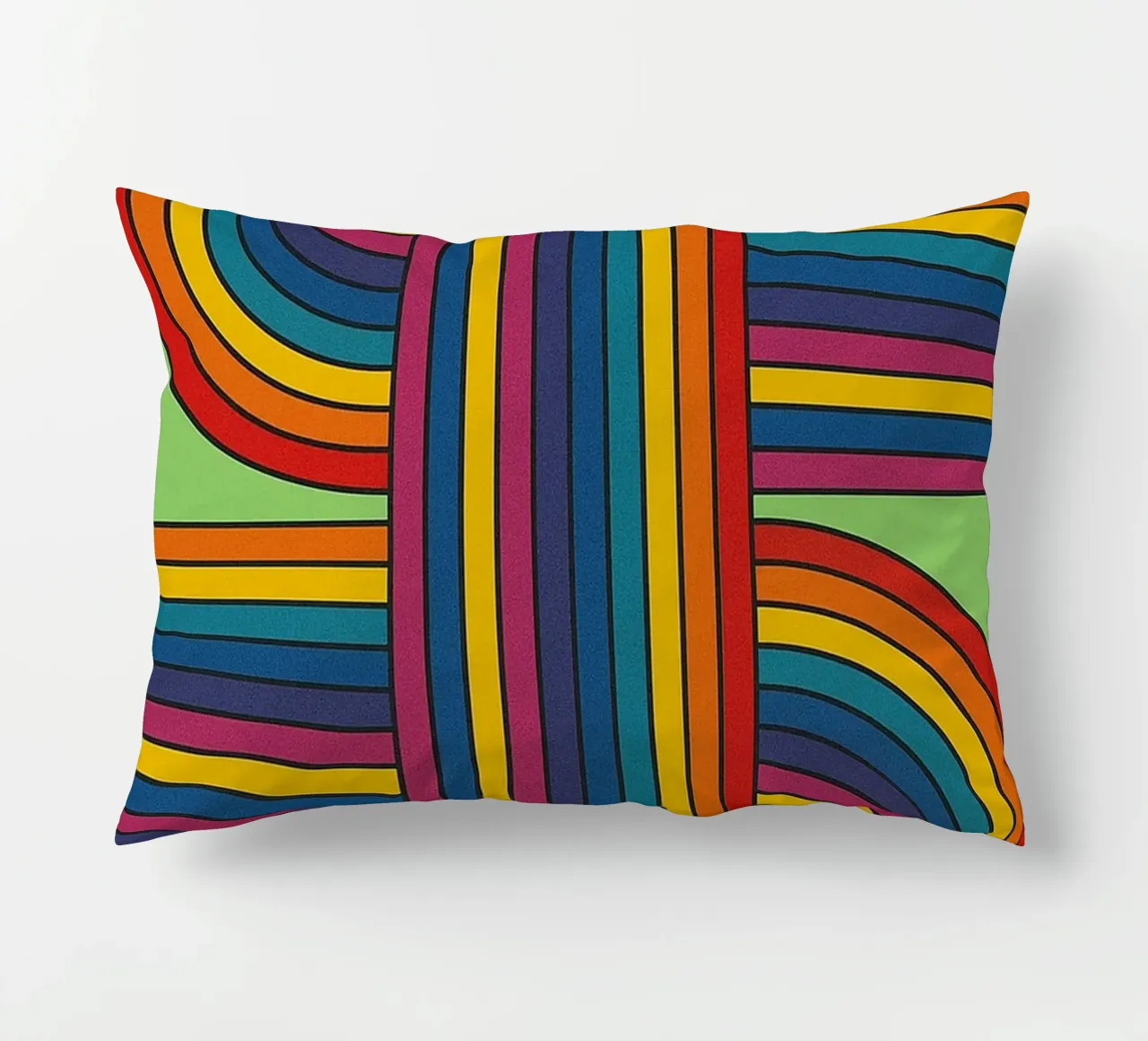 abstract spiral line vector decorative cushion by oneway