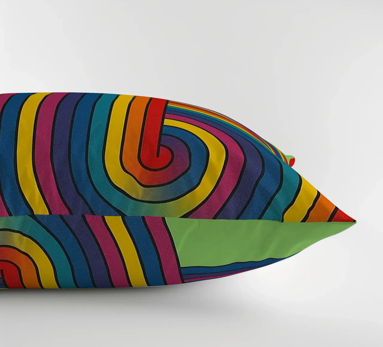abstract spiral line vector decorative cushion by oneway