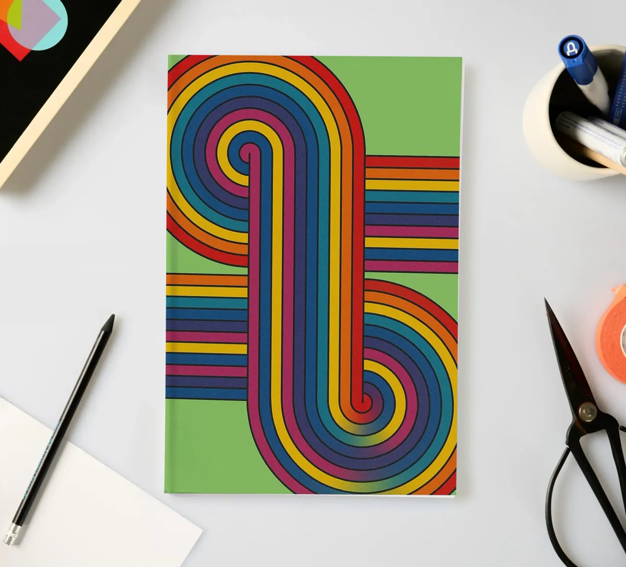 abstract spiral line vector notebook by oneway