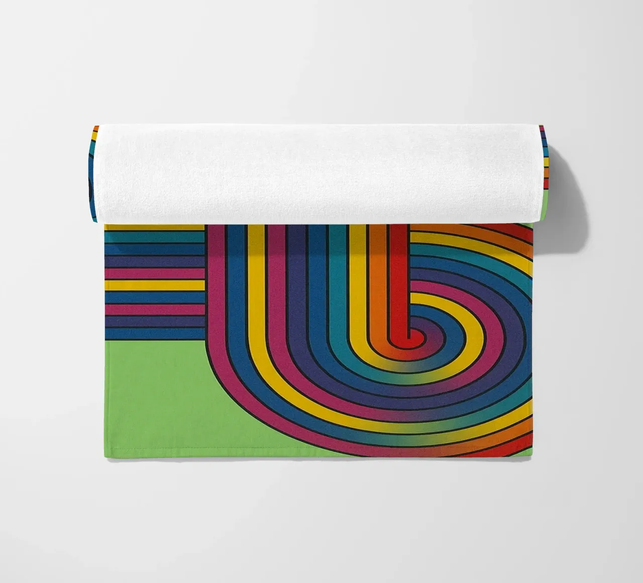 abstract spiral line vector beach towel by oneway