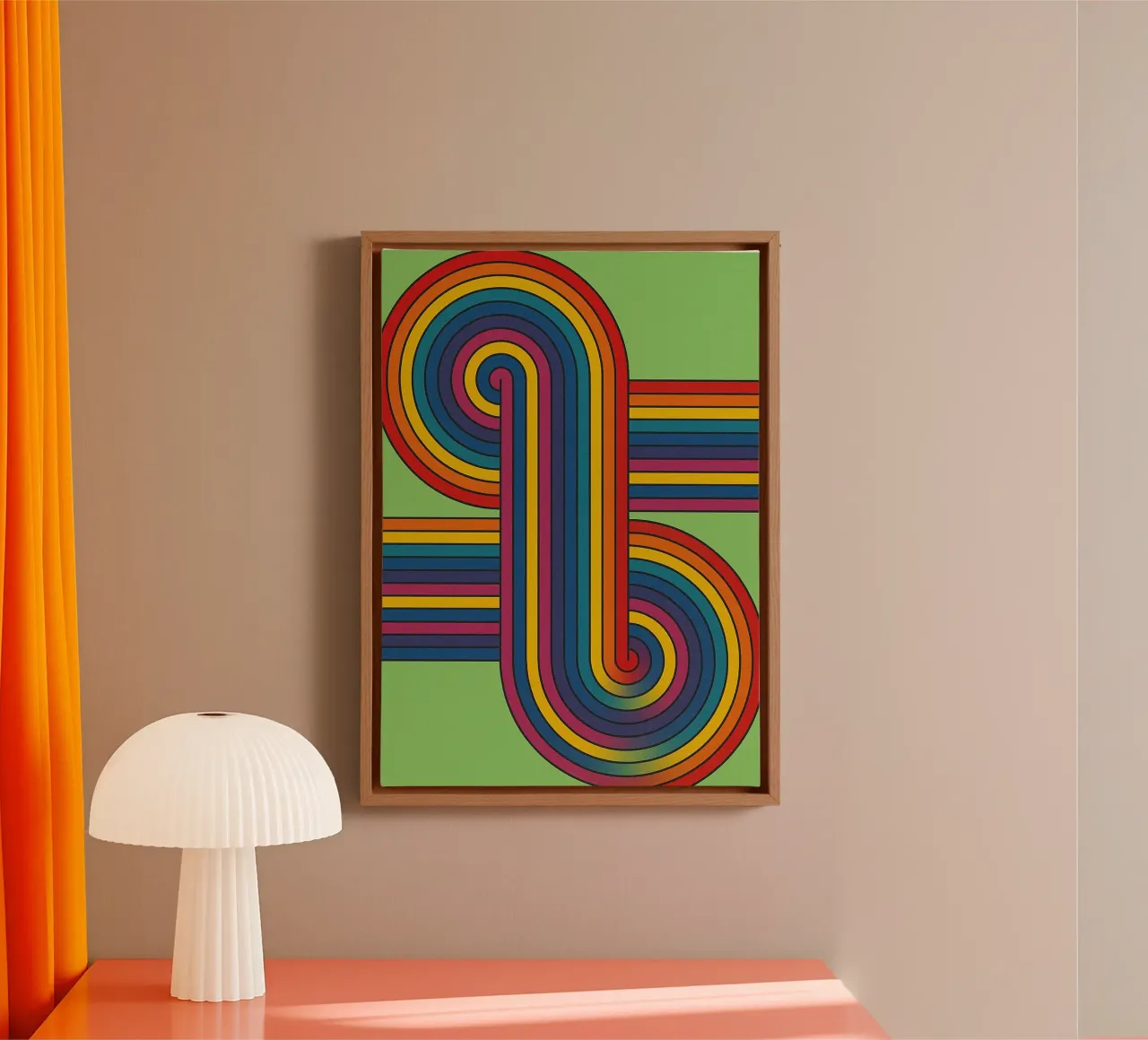 abstract spiral line vector canvas by oneway