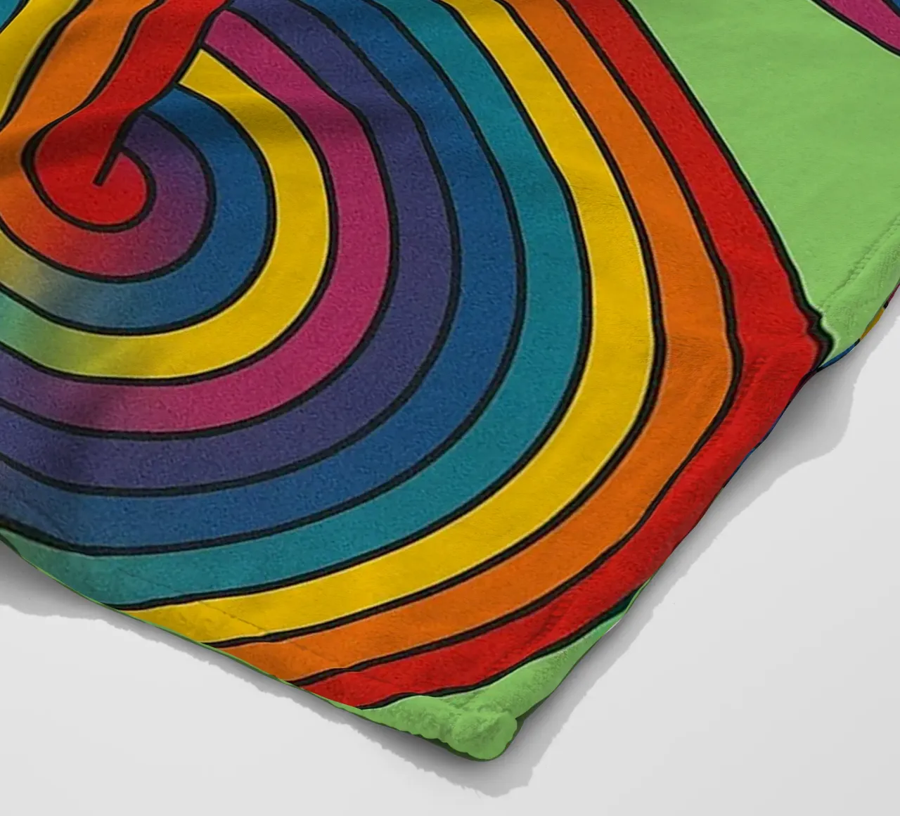 abstract spiral line vector fleece blanket by oneway