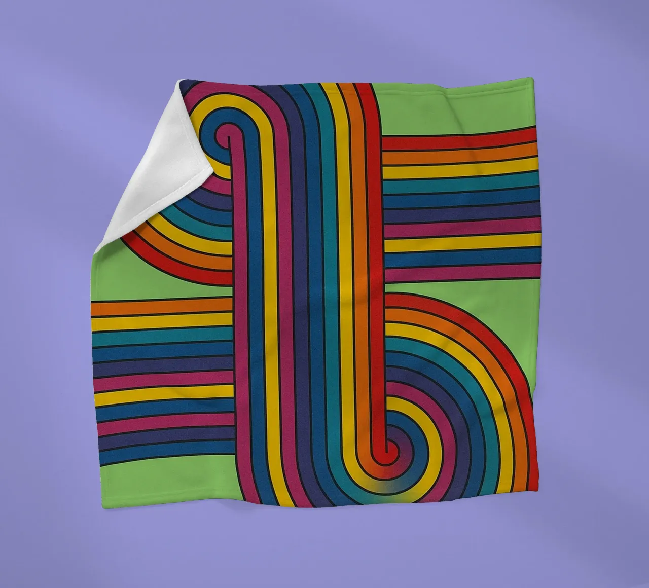 abstract spiral line vector fleece blanket by oneway