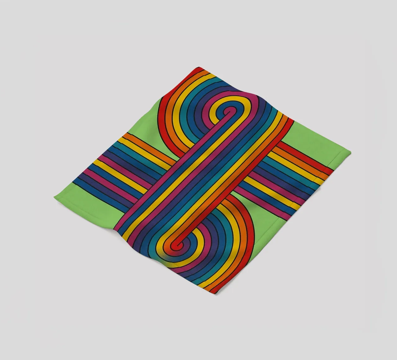 abstract spiral line vector fleece blanket by oneway