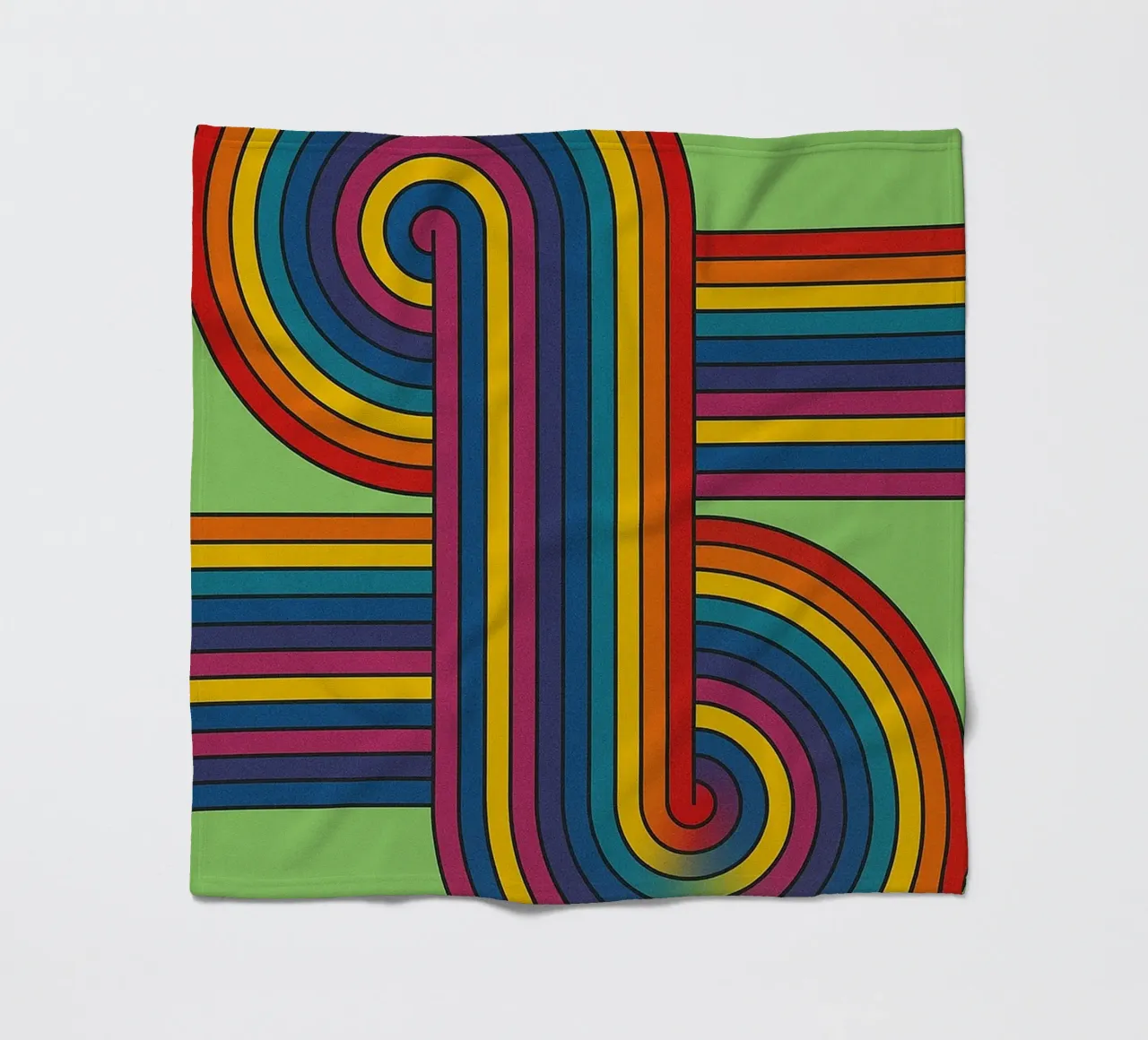 abstract spiral line vector fleece blanket by oneway