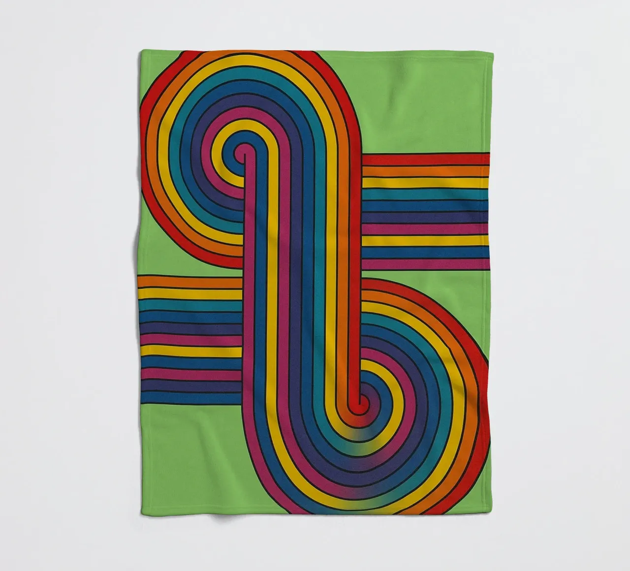 abstract spiral line vector fleece blanket by oneway