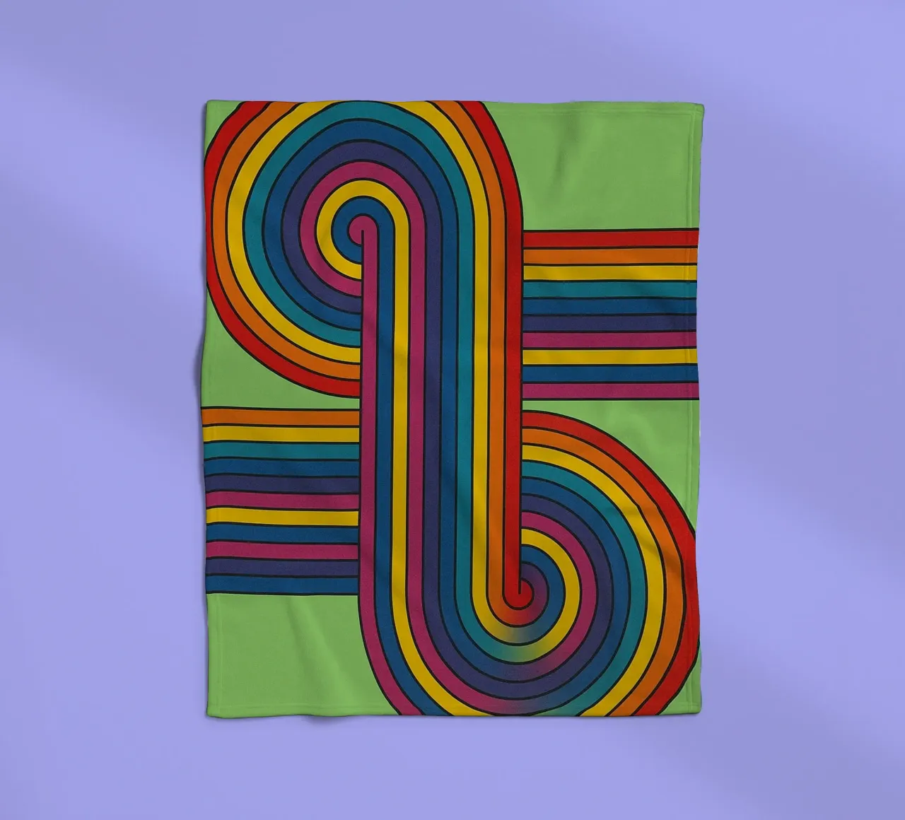 abstract spiral line vector fleece blanket by oneway