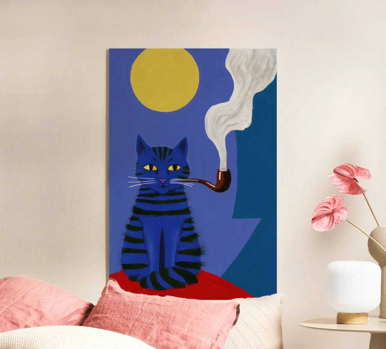 Pipa Dapper, felino fumatore plexiglass da Mossy Pigment