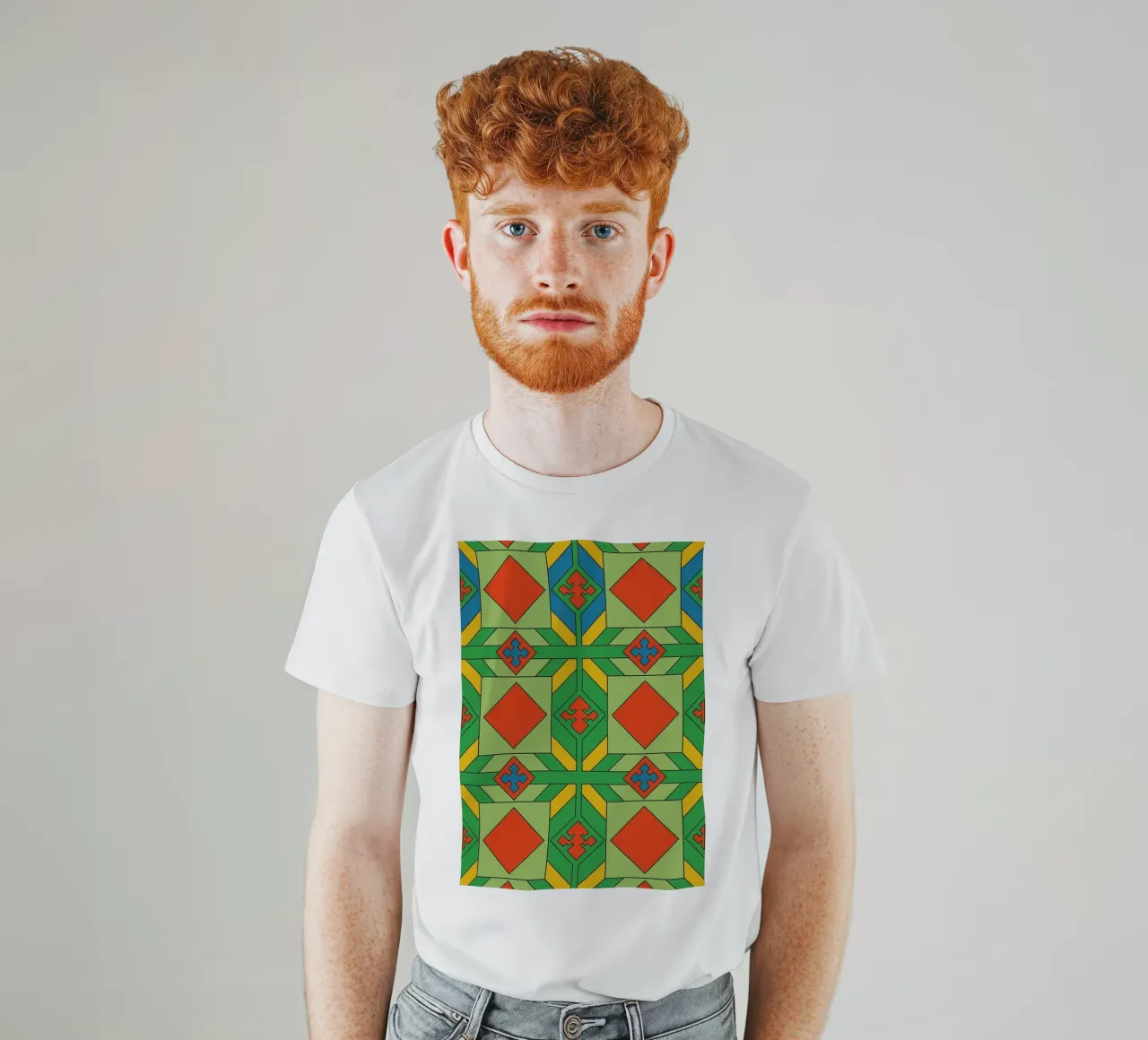 linea astratta di piastrelle vettoriale t-shirt da oneway