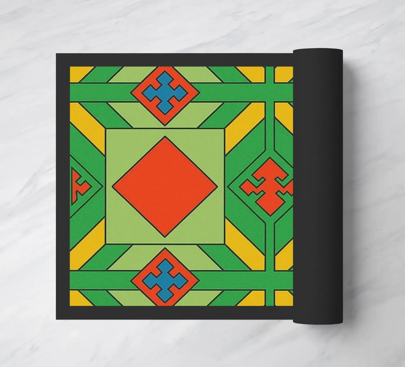 abstract tile line vector doormat by oneway