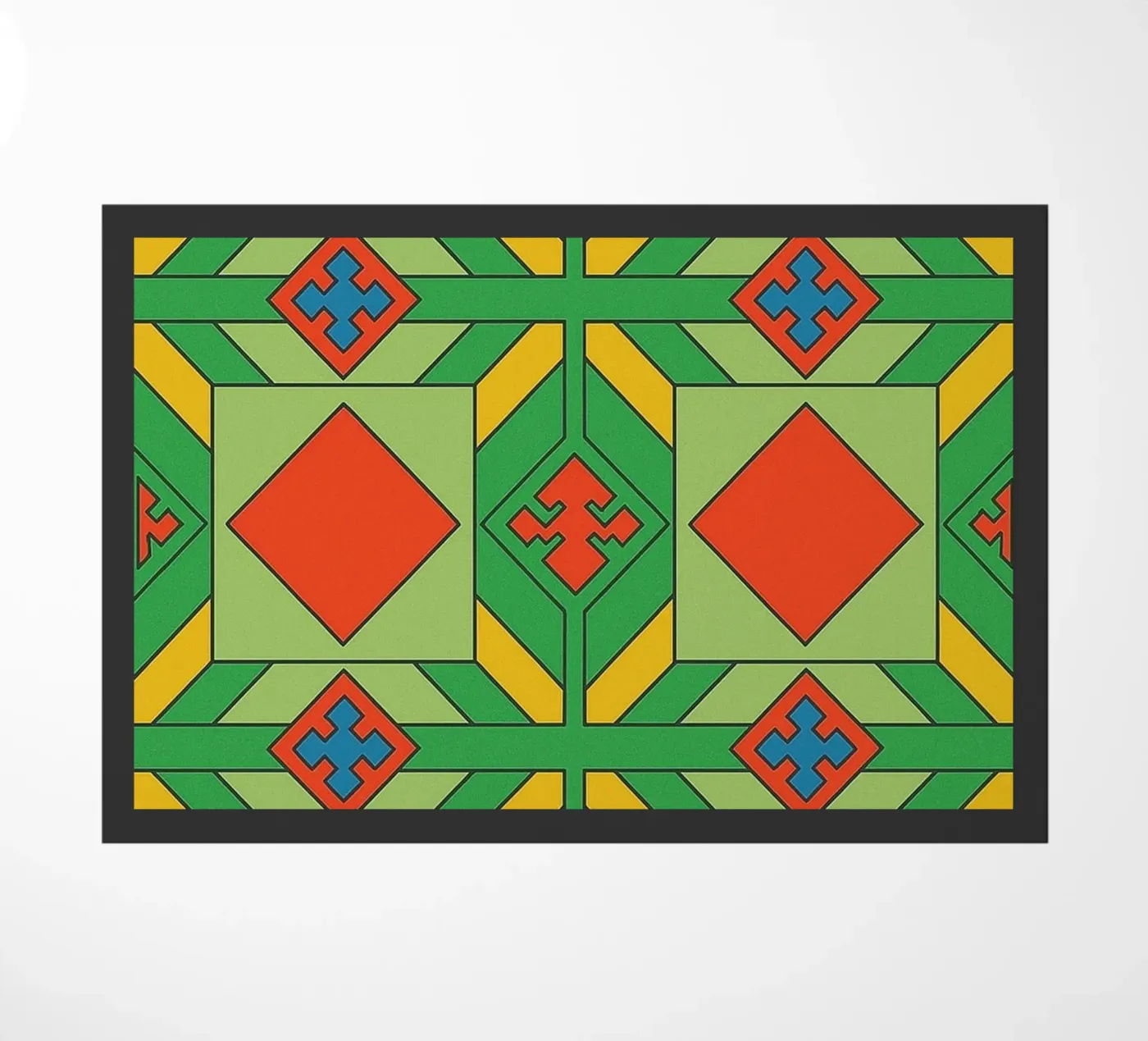 abstract tile line vector doormat by oneway